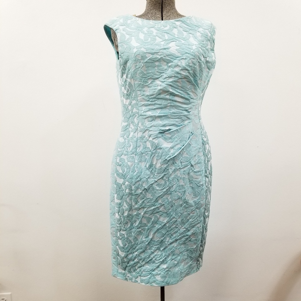 Lauren Ralph Lauren Ruched Sleeveless Sheath Dress